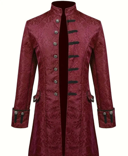 🌟New🌟 Deluxe Gothic/ Steampunk/ Pirate Jacket Dark Red Costume