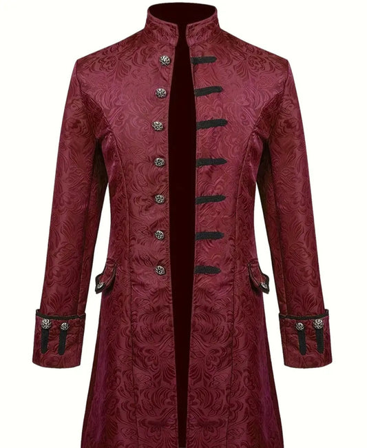 🌟New🌟 Deluxe Gothic/ Steampunk/ Pirate Jacket Dark Red Costume