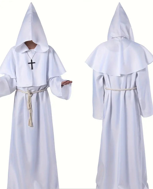 🌟New🌟 White Satanic Monk Costume