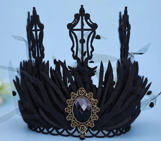 🌟New🌟 Evil Queen Feather Gem Crown Headband