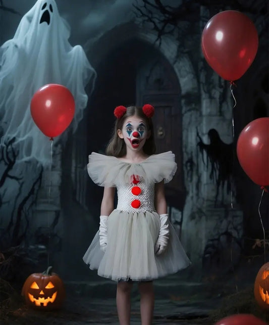 🌟New🌟 Horror Clown Princess Child Costume
