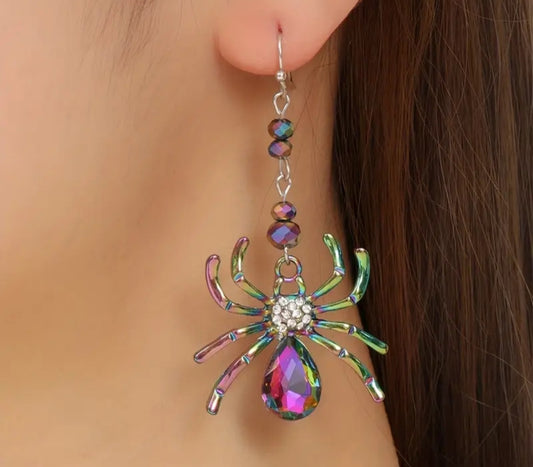 🌟New🌟 Iridescent Spider Earrings