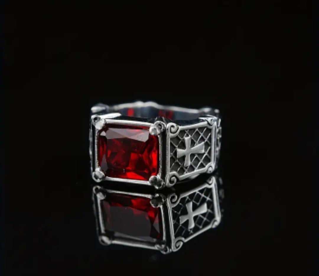 🌟New🌟 Red Gem Ring Male Size