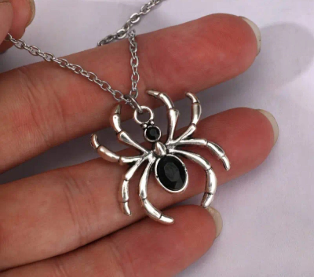 Black Spider Necklace