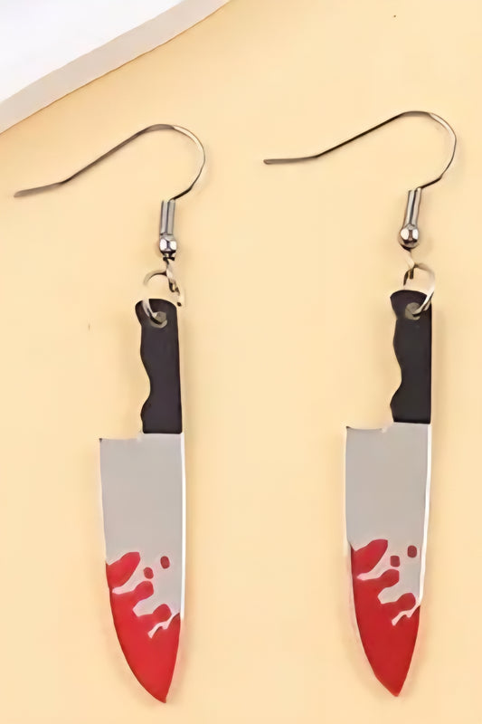 Blooded Knife Earrings