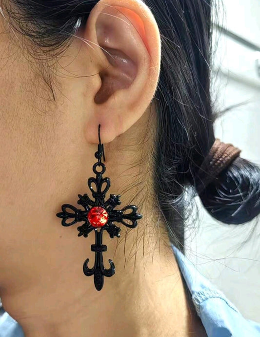 🌟New🌟 Black Cross Earrings