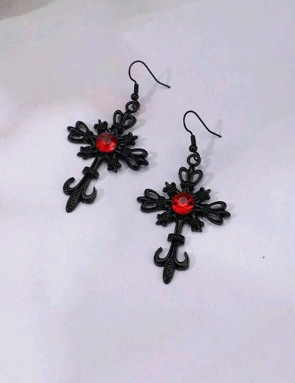 🌟New🌟 Black Cross Earrings