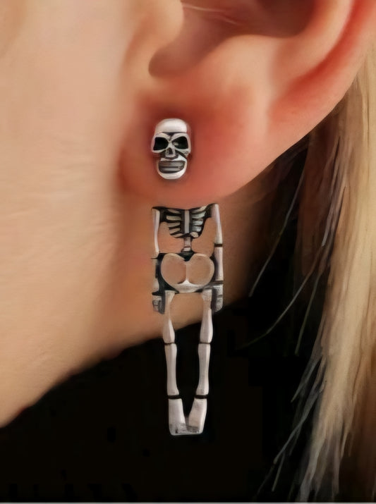 🌟New🌟 Stud Hanging Skeleton Earrings