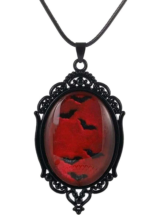 🌟New🌟 Red Bat Cameo Necklace