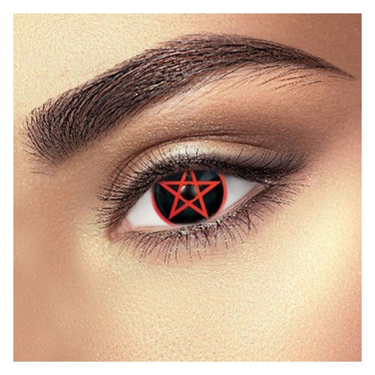 Eye Fusion Red Pentagram Contact Lenses- 3 Month Use