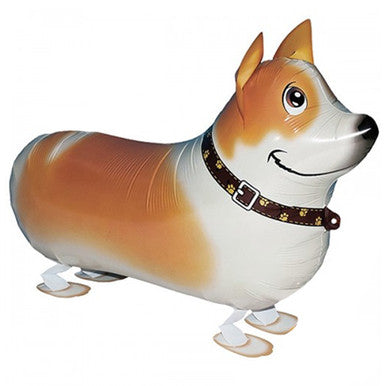 Corgie Dog 19" Walkies Supershape Foil Balloon