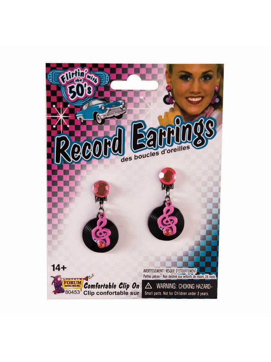 50's Record Earrings