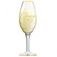 Cheers Champagne Glass Supershape Foil Balloon