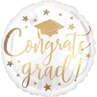 Congrats Grad Gold Script 18" Foil Balloon