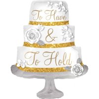 Have and Hold Wedding Cake Supershape Foil Balloon