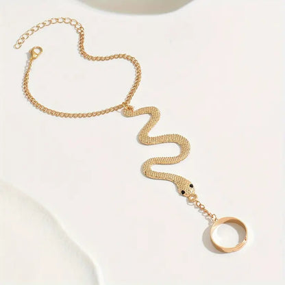 New Snake Finger Ring and Bracelet Gold