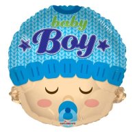 Baby Girl/ Boy Face Jr Shape 18" Foil Balloon