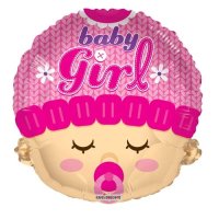 Baby Girl/ Boy Face Jr Shape 18" Foil Balloon