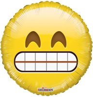 Teeth Cringe Emoji 18" Foil Balloon