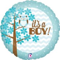 It's Girl/ Boy Owl 18" Foil Balloon
