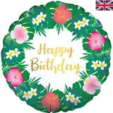 Hawaiian Birthday 18" Balloon