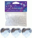 12mm Décor Heart Diamante Diamonds Clear