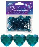 12mm Décor Heart Diamante Diamonds Jade Green
