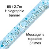 On Your Christening Blue Banner