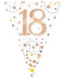 Happy 18th Birthday Rose Gold Sparkling Fizz Bunting