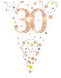 Happy 30th Birthday Rose Gold Sparkling Fizz Bunting