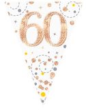 Happy 60th Birthday Rose Gold Sparkling Fizz Bunting