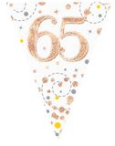 Happy 65th Birthday Rose Gold Sparkling Fizz Bunting