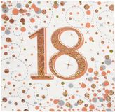 18 Sparkling Fizz Rose Gold Napkins 16pkt
