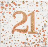 21 Sparkling Fizz Rose Gold Napkins 16pkt