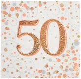 50 Sparkling Fizz Rose Gold Napkins 16pkt