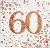 60 Sparkling Fizz Rose Gold Napkins 16pkt