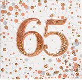 65 Sparkling Fizz Rose Gold Napkins 16pkt