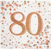 80 Sparkling Fizz Rose Gold Napkins 16pkt