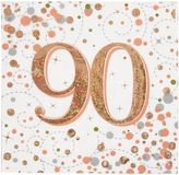90 Sparkling Fizz Rose Gold Napkins 16pkt