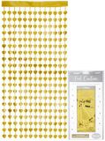 Heart Shimmer Foil Door Curtain