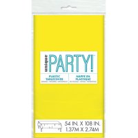 Yellow Plastic Rectangle Tablecloth