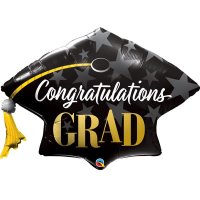 Congratulations Grad Cap and Tassel Supershape Foil Balloon
