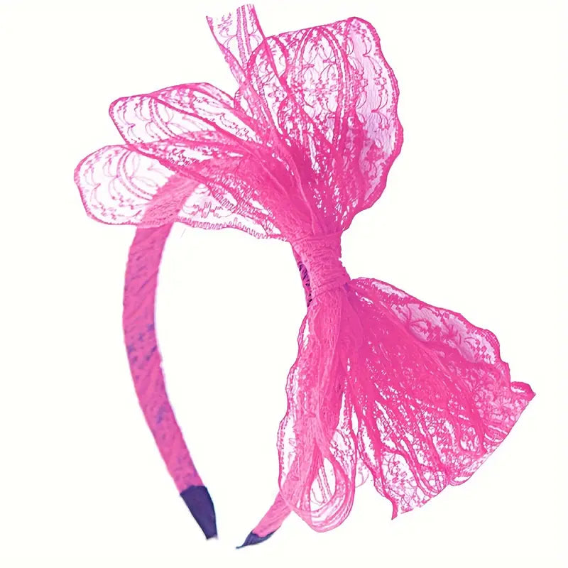80's Lace Bow Headband