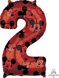 Giant Foil Mickey Mouse Number Balloon - 2