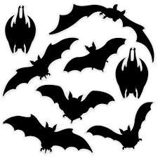 Paper Bat Silhouette Decorations 10pkt