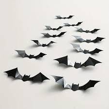 3D Mini Paper Bats Decorations 12pkt