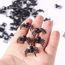 Mini Plastic Black Spider 20pkt