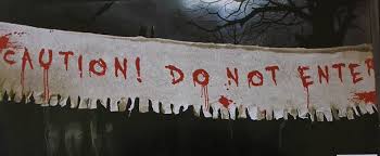 Cloth Caution Do Not Enter Banner Decoration