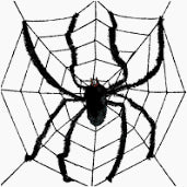 Large Spider in Web Prop Decoration