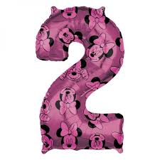 Giant Foil Minnie Mouse Number Balloon - 2